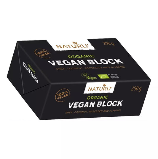 *NATURLI Roślinny tłuszcz do smarowania 75% w kostce (200 g) - BIO