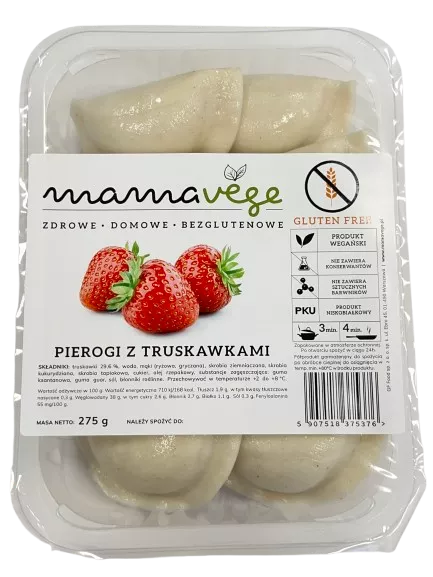 *MAMAVEGE Pierogi z kapustą i grzybami bezglutenowe (275g)