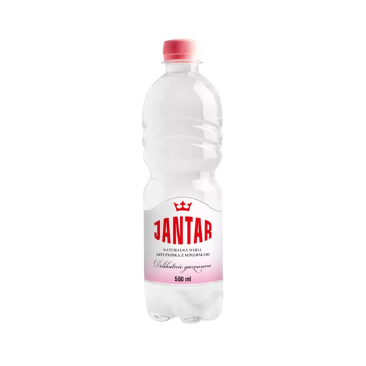JANTAR Woda źródlana średniozmineralizowana gazowana (500ml)